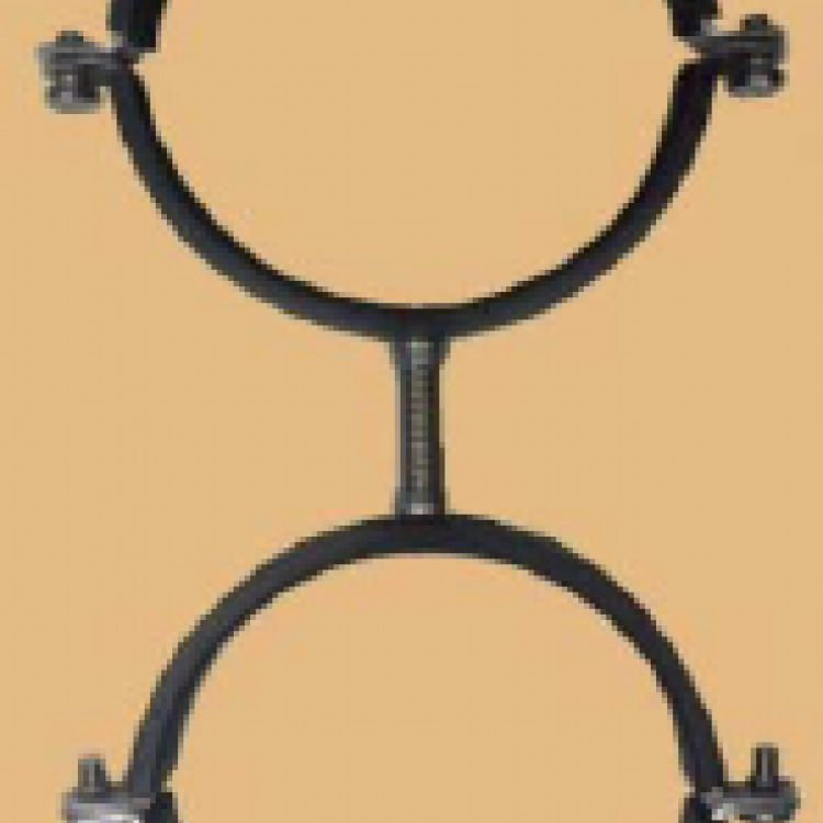 Double Bossed Pipe Hanger - Rubber Lined