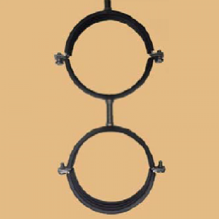 Double Bossed Tube Hanger - Rubber Lined