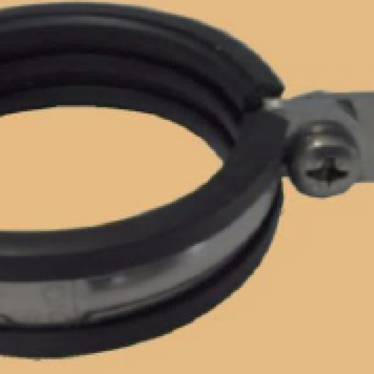 Two Piece Pipe Clamp - Rubber Lined